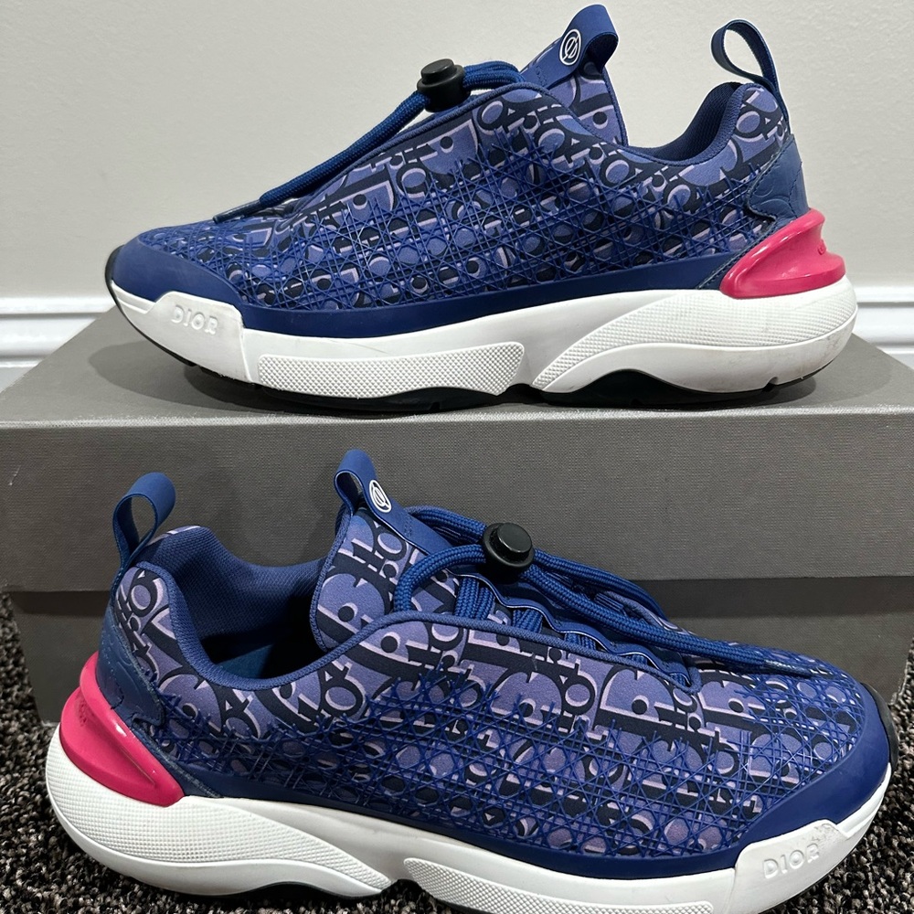 Dior B24 Oblique / Monogram Purple Runner Techincal Shoes